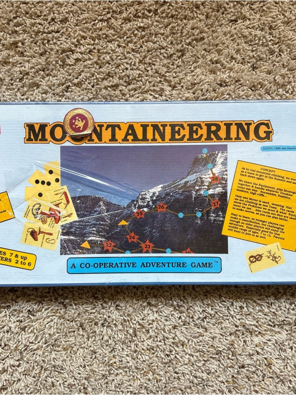 Mountaineering a Co-operative Adventure Game Vintage 1989 Sealed in Box